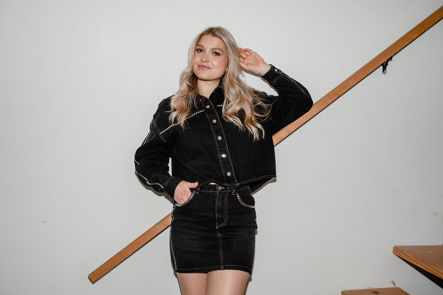 Black Denim Set - Jacket