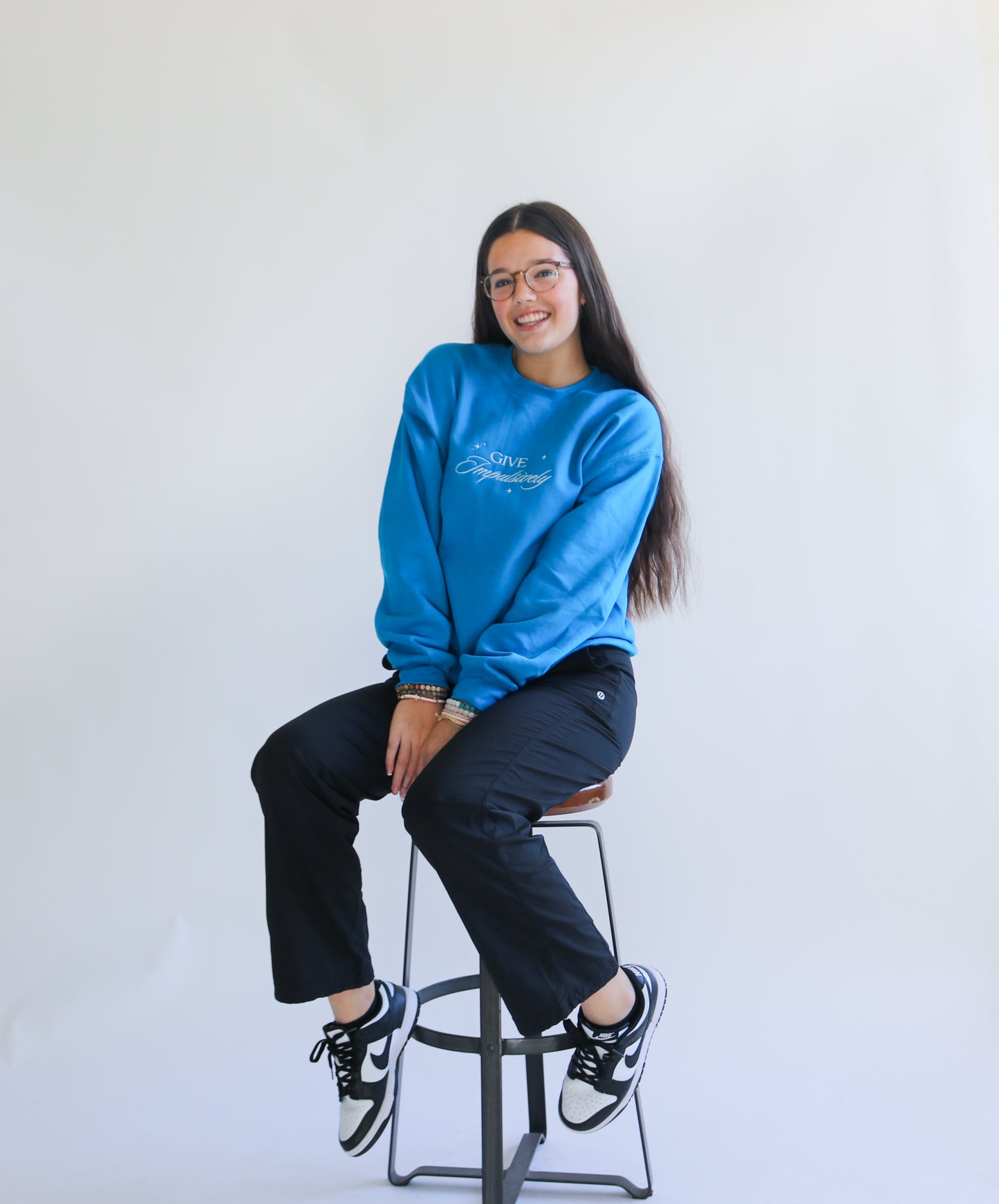 Give Impulsively Embroidered Crewneck