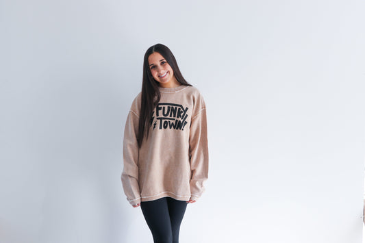 Funky Town Corded Crewneck